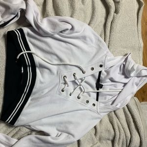 cropped forever 21 hoodie
